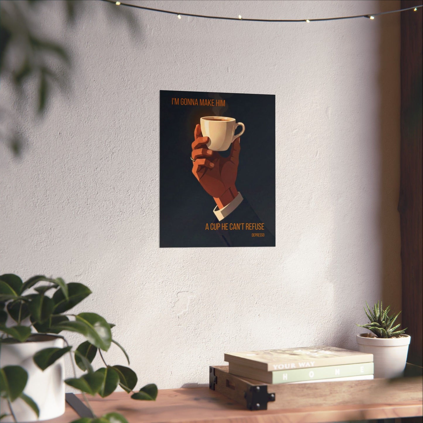 I'm Gonna Make Him a Cup He Can't Refuse — Godfather Parody Coffee Art Print | Depresso