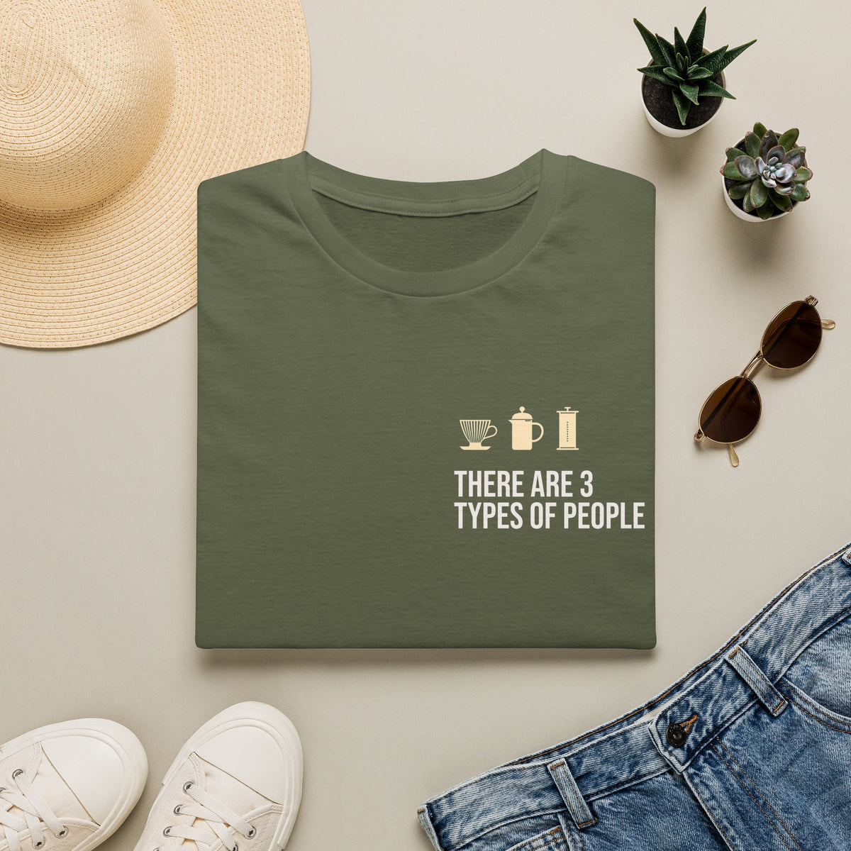 Funny Coffee Brewing Method T-Shirt — There Are 3 Types of People | Depresso