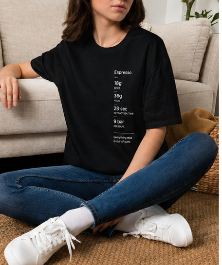 Espresso Spec Sheet Tee — Everything Else Is Out of Spec
