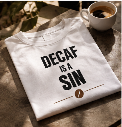 Decaf Is A Sin T-Shirt