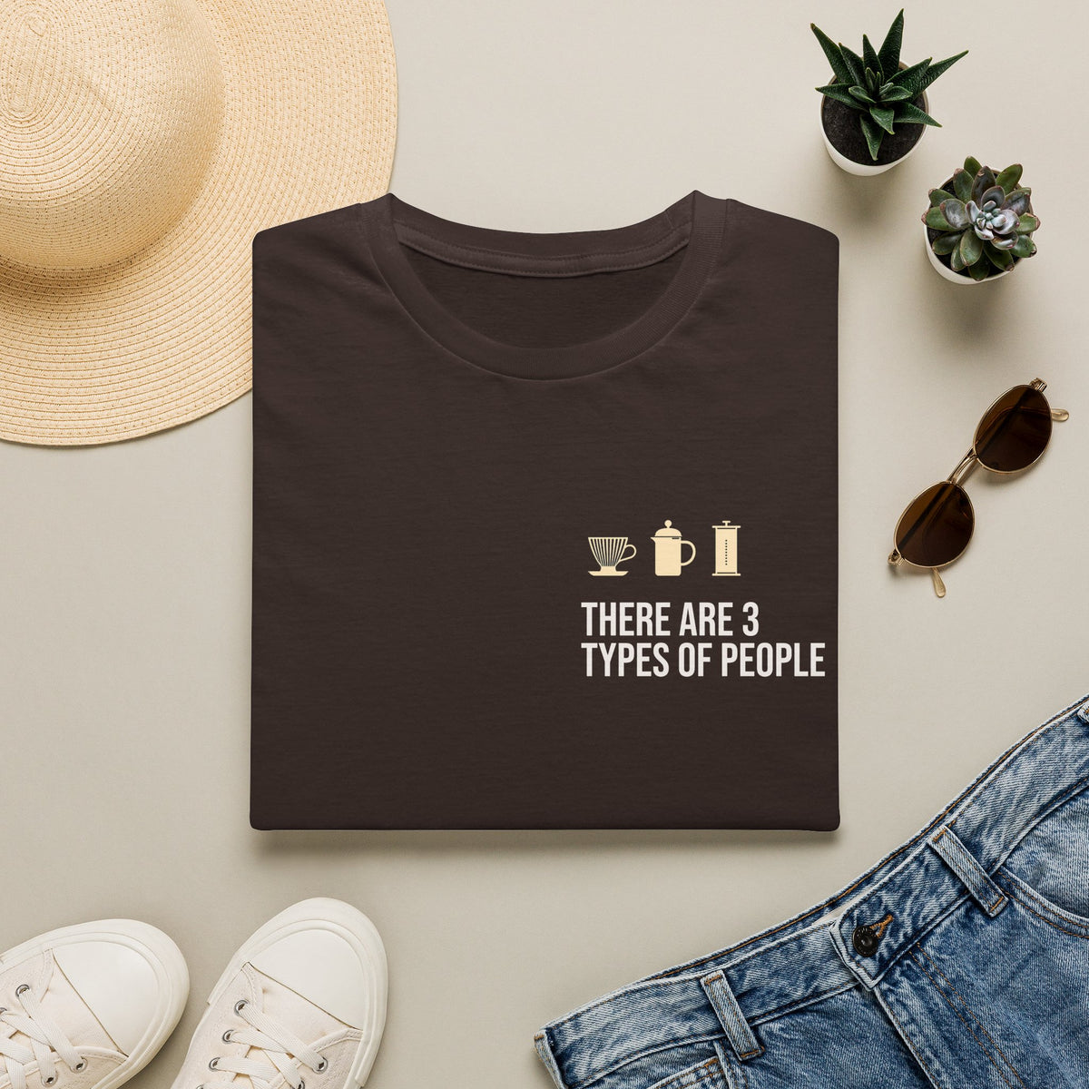 Funny Coffee Brewing Method T-Shirt — There Are 3 Types of People | Depresso