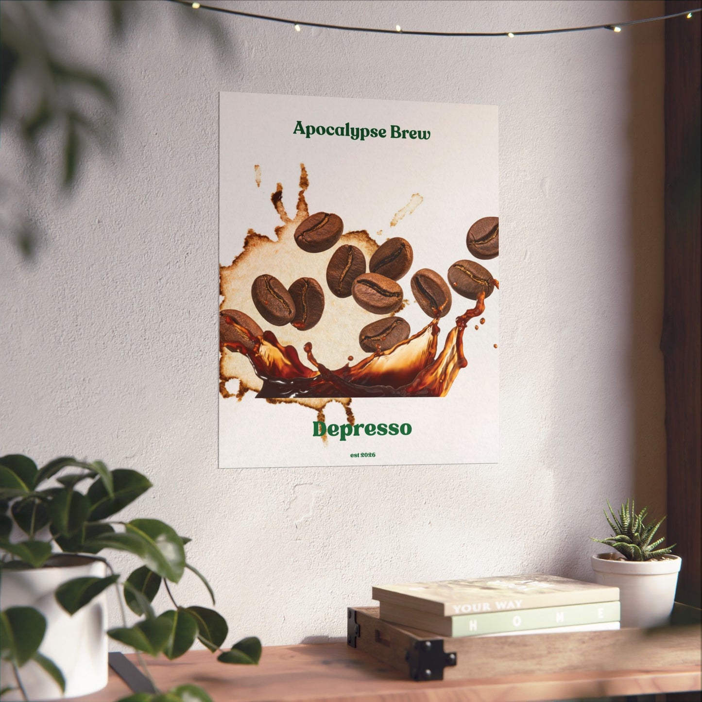 Apocalypse Brew Movie Poster — Funny Coffee Art Print